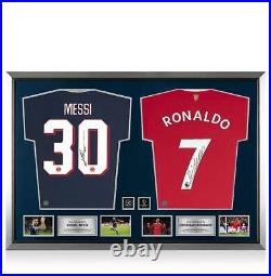 Lionel Messi Signed PSG Shirt & Cristiano Ronaldo Signed Manchester United Shirt