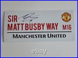 Lisandro Martinez Hand Signed Manchester United Road Sign