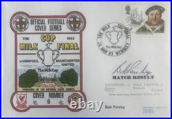 Liverpool V Manchester United First Day Cover Signed By Legend Bob Paisley