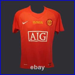 Louis Saha Signed Manchester United 2008 Champions League Final Shirt COA