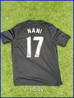 Luis Nani Signed Manchester United Shirt away Legend Autograph Nike