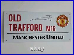 Luke Shaw Hand Signed Manchester United Road Sign