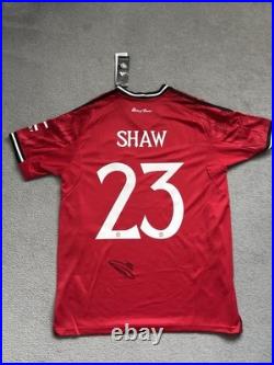 Luke Shaw Hand Signed Manchester United Shirt