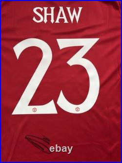 Luke Shaw Hand Signed Manchester United Shirt