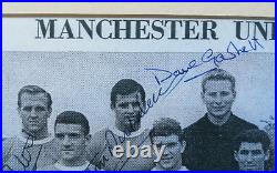 MANCHESTER UNITED 1963 SIGNED BY 15 INC SHAY BRENNAN HARRY GREGG ETC. 13 x 10 MANCHESTER UNITED 1963 SIGNED BY 15 INC SHAY BRENNAN HARRY GREGG ETC. 13 x 10