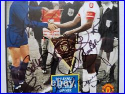 MANCHESTER UNITED DINNER MENU Cover 2016 SIGNED BY 10 FORMER PLAYERS COA RARE MANCHESTER UNITED DINNER MENU Cover 2016 SIGNED BY 10 FORMER PLAYERS COA RARE