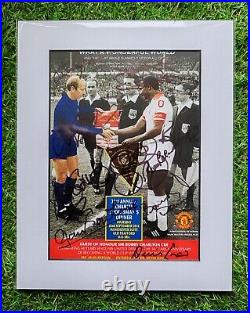 MANCHESTER UNITED DINNER MENU Cover 2016 SIGNED BY 10 FORMER PLAYERS COA RARE MANCHESTER UNITED DINNER MENU Cover 2016 SIGNED BY 10 FORMER PLAYERS COA RARE