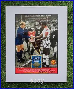 MANCHESTER UNITED DINNER MENU Cover 2016 SIGNED BY 10 FORMER PLAYERS COA RARE MANCHESTER UNITED DINNER MENU Cover 2016 SIGNED BY 10 FORMER PLAYERS COA RARE