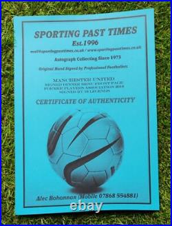 MANCHESTER UNITED DINNER MENU Cover 2016 SIGNED BY 10 FORMER PLAYERS COA RARE MANCHESTER UNITED DINNER MENU Cover 2016 SIGNED BY 10 FORMER PLAYERS COA RARE