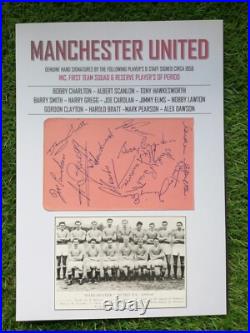 MANCHESTER UNITED SIGNED BUSBY BABES ALBUM PAGES CIRCA 1958 59 x 12 PLAYER'S