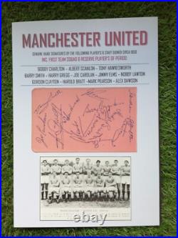 MANCHESTER UNITED SIGNED BUSBY BABES ALBUM PAGES CIRCA 1958 59 x 12 PLAYER'S