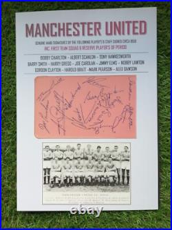 MANCHESTER UNITED SIGNED BUSBY BABES ALBUM PAGES CIRCA 1958 59 x 12 PLAYER'S
