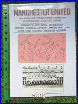 MANCHESTER UNITED SIGNED BUSBY BABES ALBUM PAGES CIRCA 1958 59 x 12 PLAYER'S
