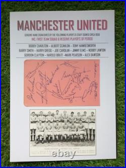 MANCHESTER UNITED SIGNED BUSBY BABES ALBUM PAGES CIRCA 1958 59 x 12 PLAYER'S