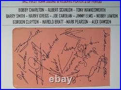 MANCHESTER UNITED SIGNED BUSBY BABES ALBUM PAGES CIRCA 1958 59 x 12 PLAYER'S