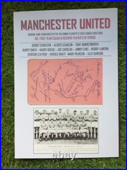 MANCHESTER UNITED SIGNED BUSBY BABES ALBUM PAGES CIRCA 1958 59 x 12 PLAYER'S