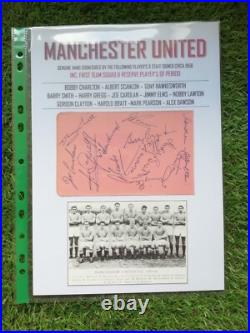 MANCHESTER UNITED SIGNED BUSBY BABES ALBUM PAGES CIRCA 1958 59 x 12 PLAYER'S