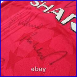 MANCHESTER UNITED Signed Shurt Autograph UMBRO 1999 Champions League Winners