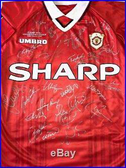 MANCHESTER UNITED TREBLE 1999 Champions League Final Signed Shirt! Ferguson
