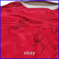MANCHESTER UNITED UMBRO 1999 Champions League Winners Shirt Signed Autograph