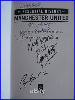 MAN UTD SIGNED BOOK George Best, Charlton, Stiles Manchester United CHRISTMAS