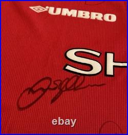 MUFC Certificate Of Authenticity, Manchester United 1998-1999 Squad Signed Shirt