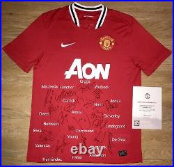 MUFC Hologram COA, Manchester United 2011-2012 Squad Signed Shirt