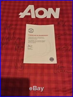 MUFC Hologram COA, Manchester United 2012 2013 PL Winning Squad Signed Shirt