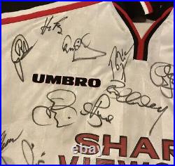 MUFC Issued Manchester United 1999 Treble Winners Squad Signed Shirt