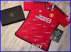 MUFC Numbered MU033734 COA Manchester United 2023/2024 Squad Signed Shirt