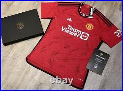 MUFC Numbered MU033734 COA Manchester United 2023/2024 Squad Signed Shirt