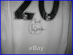 Man United Robin Van Persie Hand Signed White Jersey Unframed + Photo Proof &coa