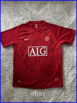 Manchester United 07-08 Signed Shirt Ronaldo Rooney 99p Start