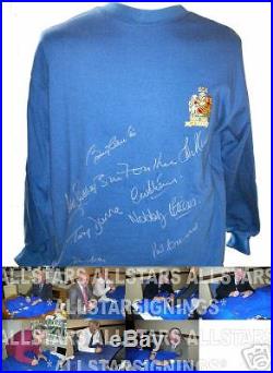 Manchester United 1968 European Cup Final Shirt Signed By 9 Charlton & Proof