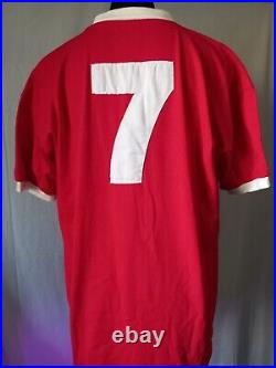 Manchester United 1970'S Retro Shirt Signed Denis Law Guarantee