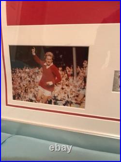 Manchester United 1970s Retro Shirt Signed by Denis Law