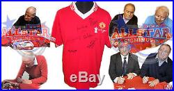 Manchester United 1977 Fa Cup Shirt Signed By 6 Proof Coppell Stepney Docherty +