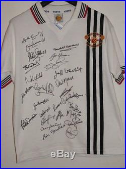Manchester United 1978 Centenary Shirt Multi-Signed x 25 Red Devils