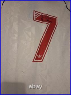 Manchester United 1991 Cup Winners Cup Shirt Hand Signed By Bryan Robson