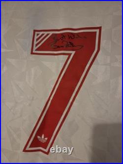 Manchester United 1991 Cup Winners Cup Shirt Hand Signed By Bryan Robson