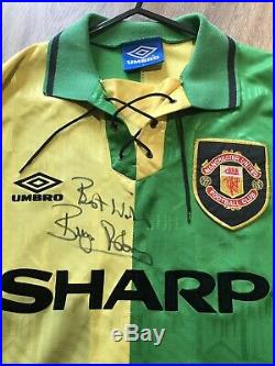 Manchester United 1992/94 Away Shirt Adults(l) 12 Robson (signed By Robson)