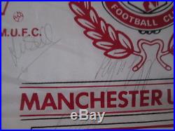 Manchester United 1993 First Premier League winner Squad Signed Pennant COA /bi