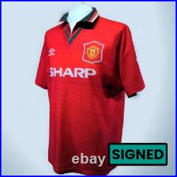 Manchester United 1994 1996 Umbro Home Shirt SIGNED To Chris Enjoy! Lee Sharpe