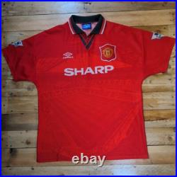 Manchester United 1994 1996 Umbro Home Shirt SIGNED To Chris Enjoy! Lee Sharpe