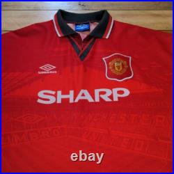 Manchester United 1994 1996 Umbro Home Shirt SIGNED To Chris Enjoy! Lee Sharpe