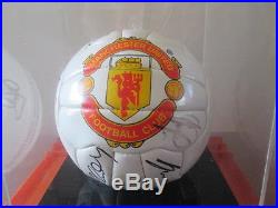 Manchester United 1996-1997 Squad Signed Football in case inc Cantona & Beckham