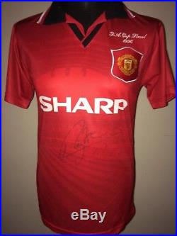 Manchester United 1996 Retro Shirt Signed By Roy Keane With Letter Of Guarantee