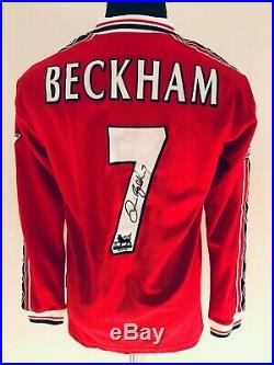 Calcio Vintage Retro Premier League Beckham Maglia Manchester United 1998-2000 