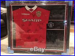 Manchester United 1999 2000 Signed Treble Winners Shirt Framed COA