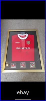 Manchester United 1999 Champions Framed Shirt Signed by Solskjaer & Sheringham